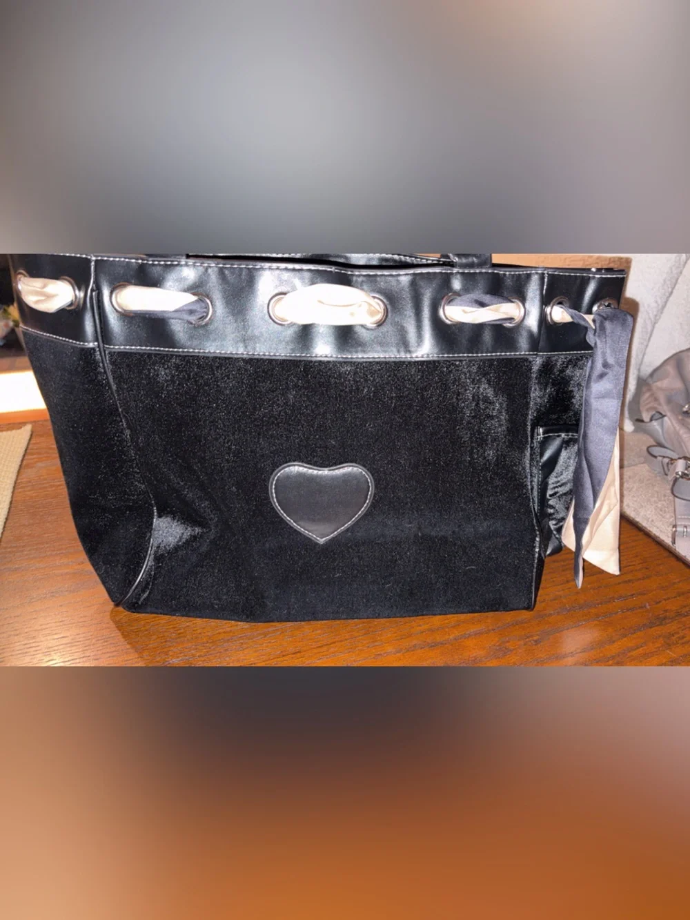 Juicy Couture Black Logo Shoulder Tote